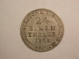 C02 Sachsen 1/24 Taler 1768 in fast ST/St !!  RR   Orginalbilder