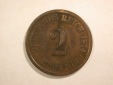 C02 KR 2 Pfennig 1874 F in schön  Orginalbilder