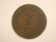 C02 KR 2 Pfennig 1875 G in schön  Orginalbilder