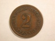 C02 KR 2 Pfennig 1876 B in f.ss    Orginalbilder