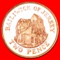 * GROSSBRITANNIEN: JERSEY ★ 2 PENCE 1992 STG HERMITAGE! OHNE...