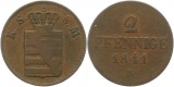 9529 Sachsen 2 Pfennig 1841