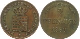 9537 Sachsen Meiningen 2 Pfennig 1869