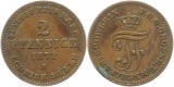 9555 Mecklenburg Schwerin 2 Pfennig 1872