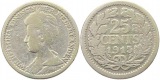 9670 Niederlande 25 Cent Silber 1915