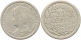 9672 Niederlande 25 Cent Silber 1917