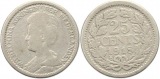 9673 Niederlande 25 Cent Silber 1918