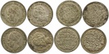 9686 Niederlande 10 Cent Silber Lot 4 Stück