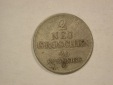 C04 Sachsen  2 Neu Groschen 20 Pfennig 1849 in ss/ss+  Origina...