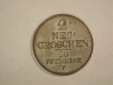 C04 Sachsen  2 Neu Groschen 20 Pfennig 1850 in vz/vz+  Origina...