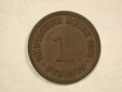 C04 KR  1 Pfennig  1896 F in ss  Originalbilder