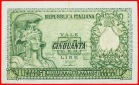 √ UNKOMMONENTYP: ITALIEN ★ 50 LIRE 1951 KNACKIG!