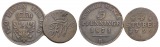 Altdeutschland, 2 Kleinmünzen 1871/ 1799