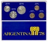 Argentinien  Kursmünzensatz  1978  FM-Frankfurt  Feingewicht ...