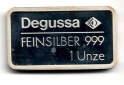 Degussa 1 Unze Silberbarren  FM-Frankfurt Feingewicht:31,1g Si...