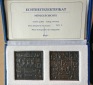 Zwei Tombakplaketten der Münze Berlin, 66x66 mm, links: 107,7...