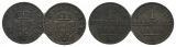 Altdeutschland, 2 Kleinmünzen (1862/1868)
