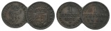 Altdeutschland, 2 Kleinmünzen (1872/1868)