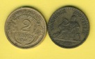 Frankreich 2 Francs 1923 + 1941