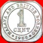 √ GROSSBRITANNIEN: MALAYA UND BRITISCH BORNEO ★ 1 CENT 1958!