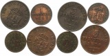 0228 Preußen Lot von 4 Kupfermünzen