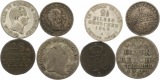 0229 Preußen Lot von 4 Silbermünzen