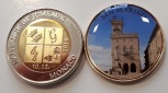 1x Medaille / 1x 2 Euro  San Marino / Monaco    FM-Frankfurt
