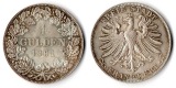 Frankfurt 1 Gulden 1861 FM-Frankfurt  Feingewicht: 9,54g  Silb...