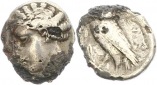 0301 Griechen Lucanien Velia Drachme mit Eule  465 - 440 v. Ch...