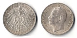 Baden, Kaiserreich  3 Mark  1914 G  Friedrich II. 1907-1918   ...