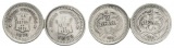 Guatemala, 1/2 Real 1879, 2 Stück