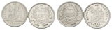 Guatemala, 1/2 Real 1896/ 1897, 2 Stück