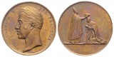 Frankreich, Bronzemedaille 1825, Karl X.; 26,01 g; Ø 41,31 mm