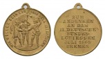 tragbare vergoldete Bronzemedaille o.J., Ø=24mm, 4,28g
