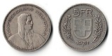 Schweiz  5 Franken  1931  FM-Frankfurt   Feinsilber: 12,53g