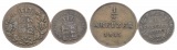 Altdeutschland, 2 Kleinmünzen (1845/1873)