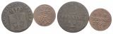 Altdeutschland, 2 Kleinmünzen (1827/1792)