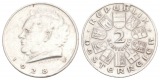 Österreich, 2 Schilling 1928, Henkelspur