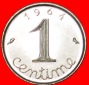 # LETZTEN TYP 1959-2001: FRANKREICH ★ 1 CENTIME 1964 VZGL ST...