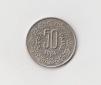 50 Paise Indien 1984 mit Raute unter der Jahrezahl   (I338)