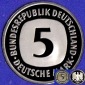 2000 F * 5 Deutsche Mark, Polierte Platte PP, proof, top