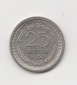 25 Paise  Indien 1960 mit Raute unter der Jahreszahl (I439)