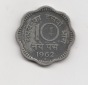 10 Paise Indien 1962 mit Raute unter der Jahreszahl (I455)