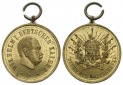 Medaille tragbar; vergoldete Bronze  Ø 30 mm, 12,58 g