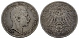 Linnartz KAISERREICH Preussen Wilhelm II. 5 Mark 1895 ss