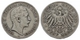 Linnartz KAISERREICH Preussen Wilhelm II. 5 Mark 1898 ss