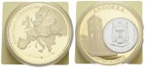 Medaille Andorra, CuNi vergoldet