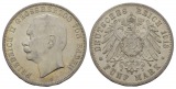 Linnartz KAISERREICH Baden Friedrich II. 5 Mark 1913 kl. Rdf. vz-