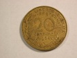 C05 Frankreich 20 Centime 1964 in ss  Originalbilder