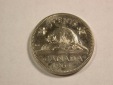 C05 Kanada 5 Cents 1964 Biber in f.St EA/PL Originalbilder